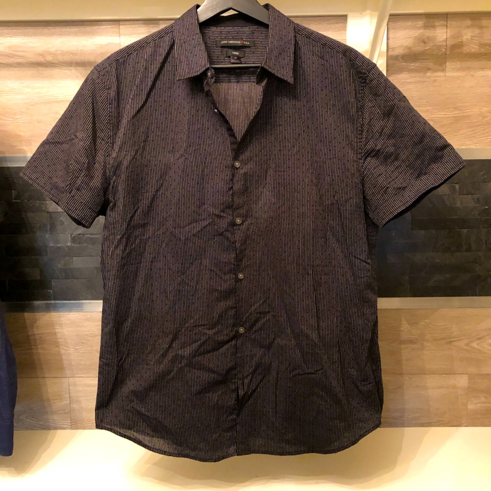 John varvatos button up short sleeve shirt M